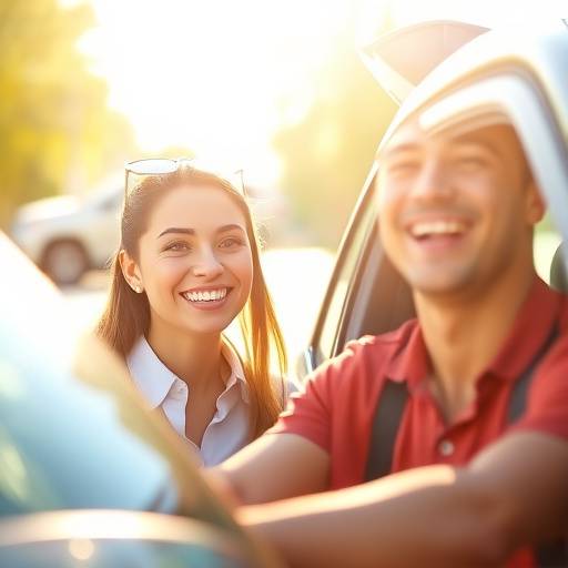 Cliente feliz con su nuevo coche